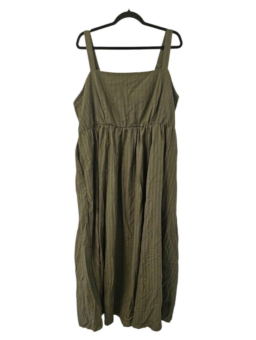 Green Torrid Women's Cotton Sleeveless Maxi Dress